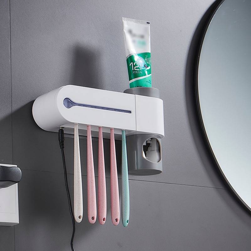 Toothbrush Holder With UV Sterilizer Kitchen and Bath  
