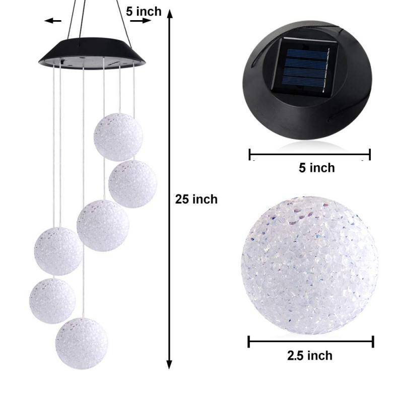 Solar Powered LED Wind Chimes Garden & Outdoor Shape : Butterfly|Ball|Dragonfly 