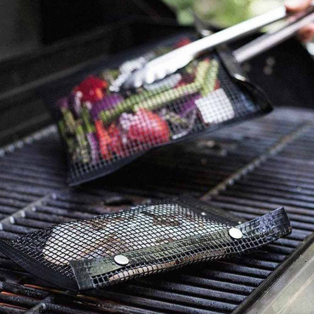 Non-Stick Mesh Grill Bag Best Sellers Garden & Outdoor Type : Single Large (8.6 x 10.6 in)|Single Small (5.5 x 8.6 in) 