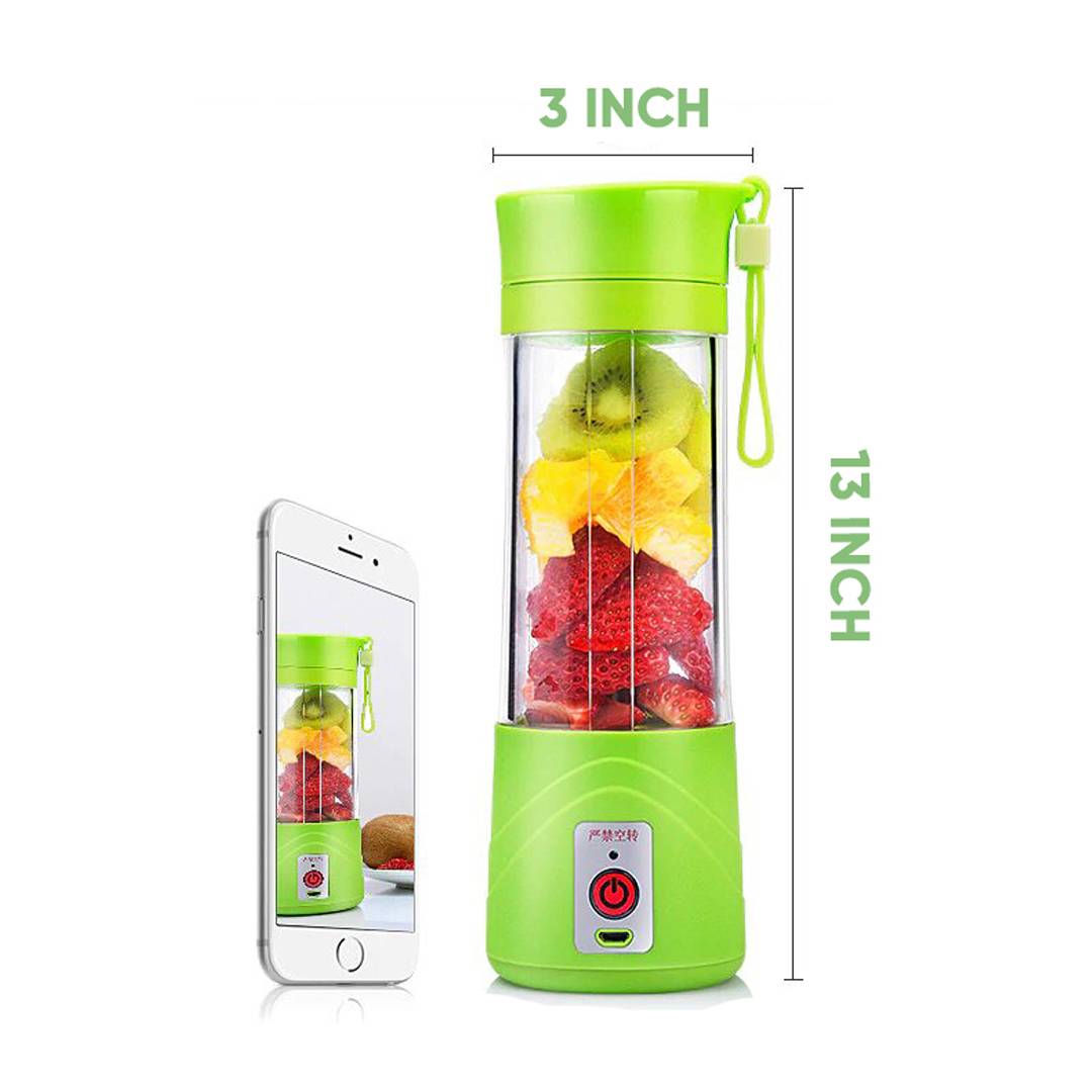 13-Ounce USB-Rechargeable Fruit Blender Kitchen and Bath Color : Purple|Blue|Pink|Green 