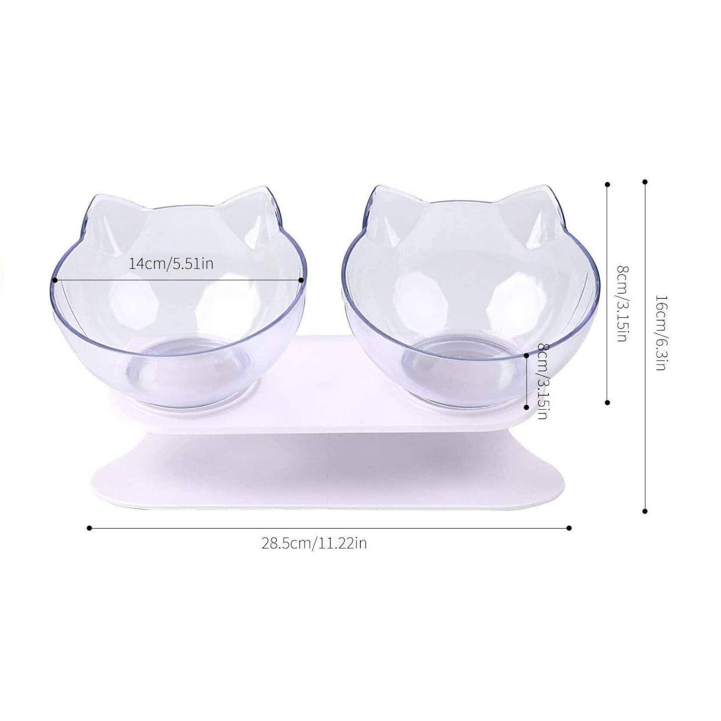 Non-Slip Cat Bowls with Raised Stand Kitchen and Bath Set : 2pcs|1pc 