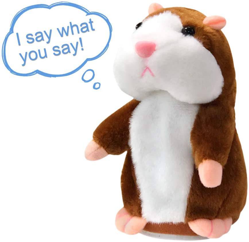 Talking Hamster Plush Toy Bedroom & Living room Color : Grey|Light Brown|Dark Brown 