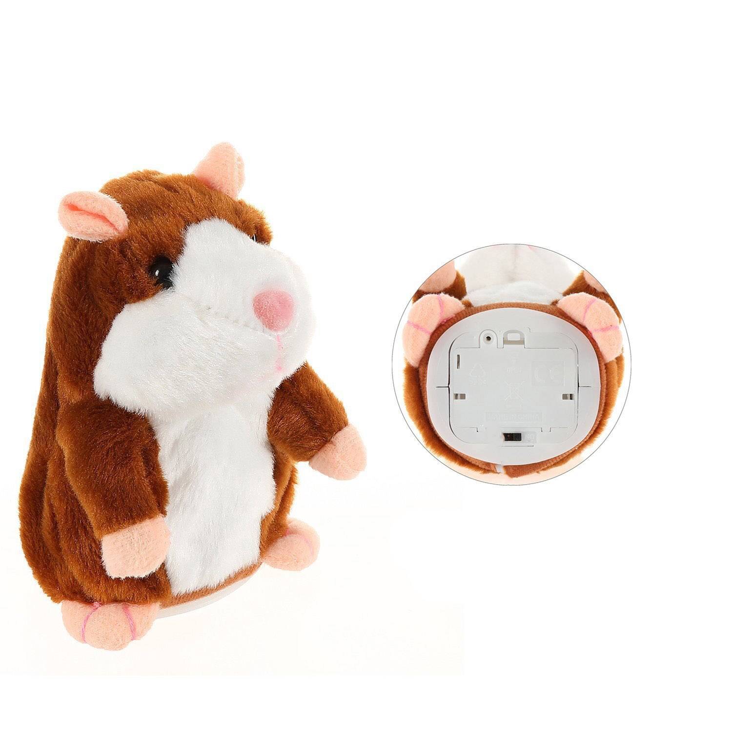 Talking Hamster Plush Toy Bedroom & Living room Color : Grey|Light Brown|Dark Brown 
