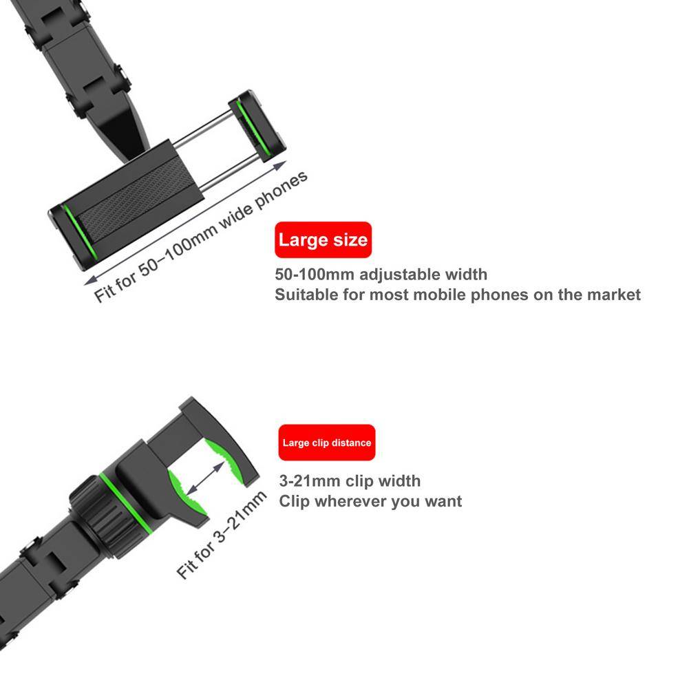 Multifunction Rearview Mirror Phone Holder Best Sellers Color : Black|Green 