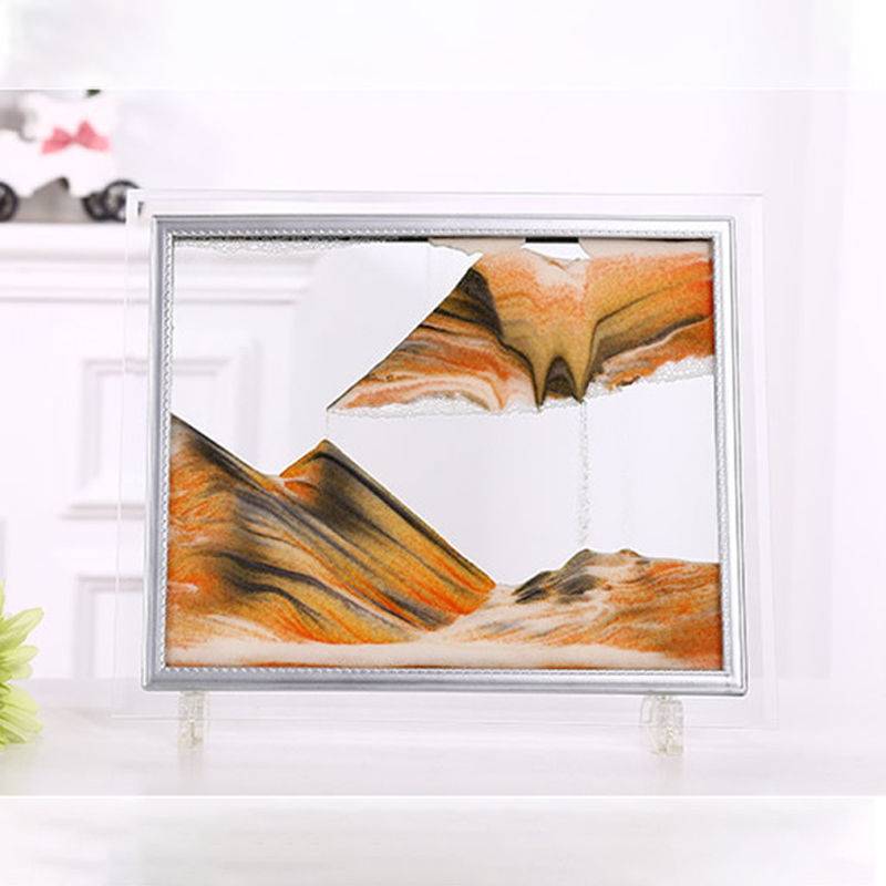 Moving Sand Art Picture Bedroom & Living room Color: Yellow Size: 5 inch|7 inch|10 inch 