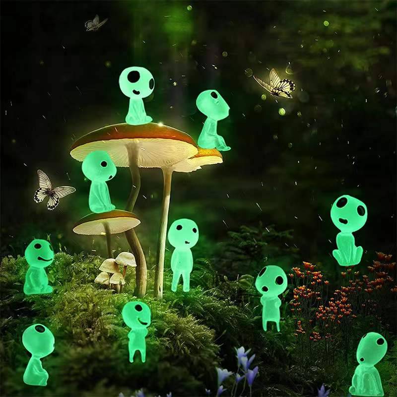5/10Pcs Luminous Tree Spirits Micro Landscape Figure Ornament Outdoor Glowing Miniature Garden Statue Potted Decoration Color : 5pcs Random|10pcs Random|4pcs|1PCS 