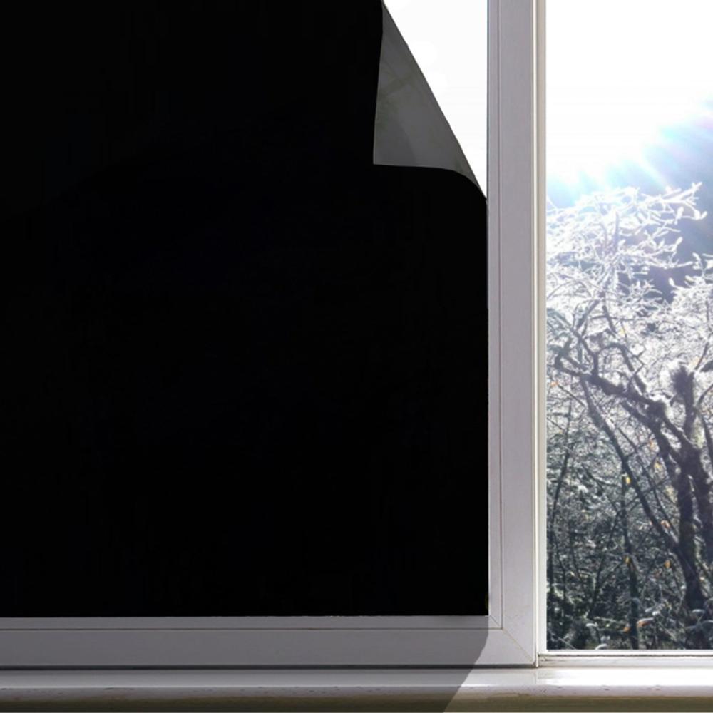 Blackout Opaque Window Sticker Static Cling 100% Light Blocking PVC Frosted Dark Tint Film Privacy Protection Window Covering