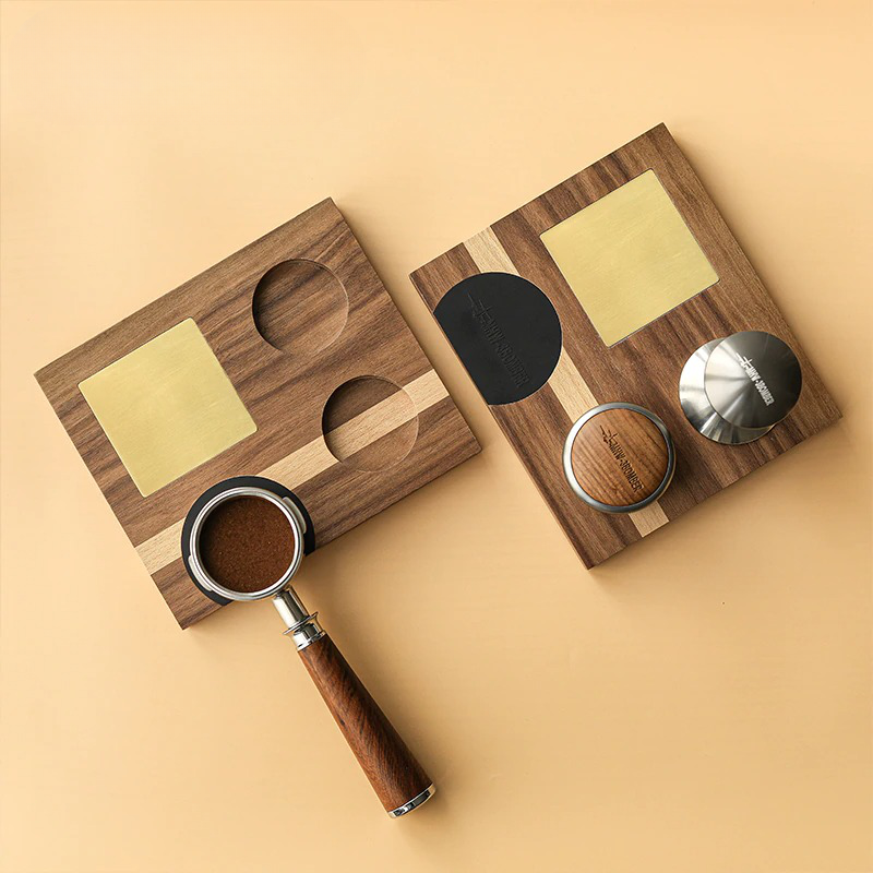 Wooden Coffee Tamping Station Kitchen and Bath Color : Gold 